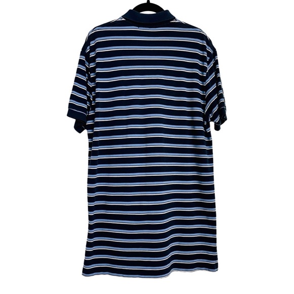 Polo by Ralph Lauren - Men's Blue Stripe Short Sleeve Polo - Size: M - Picture 2 of 5